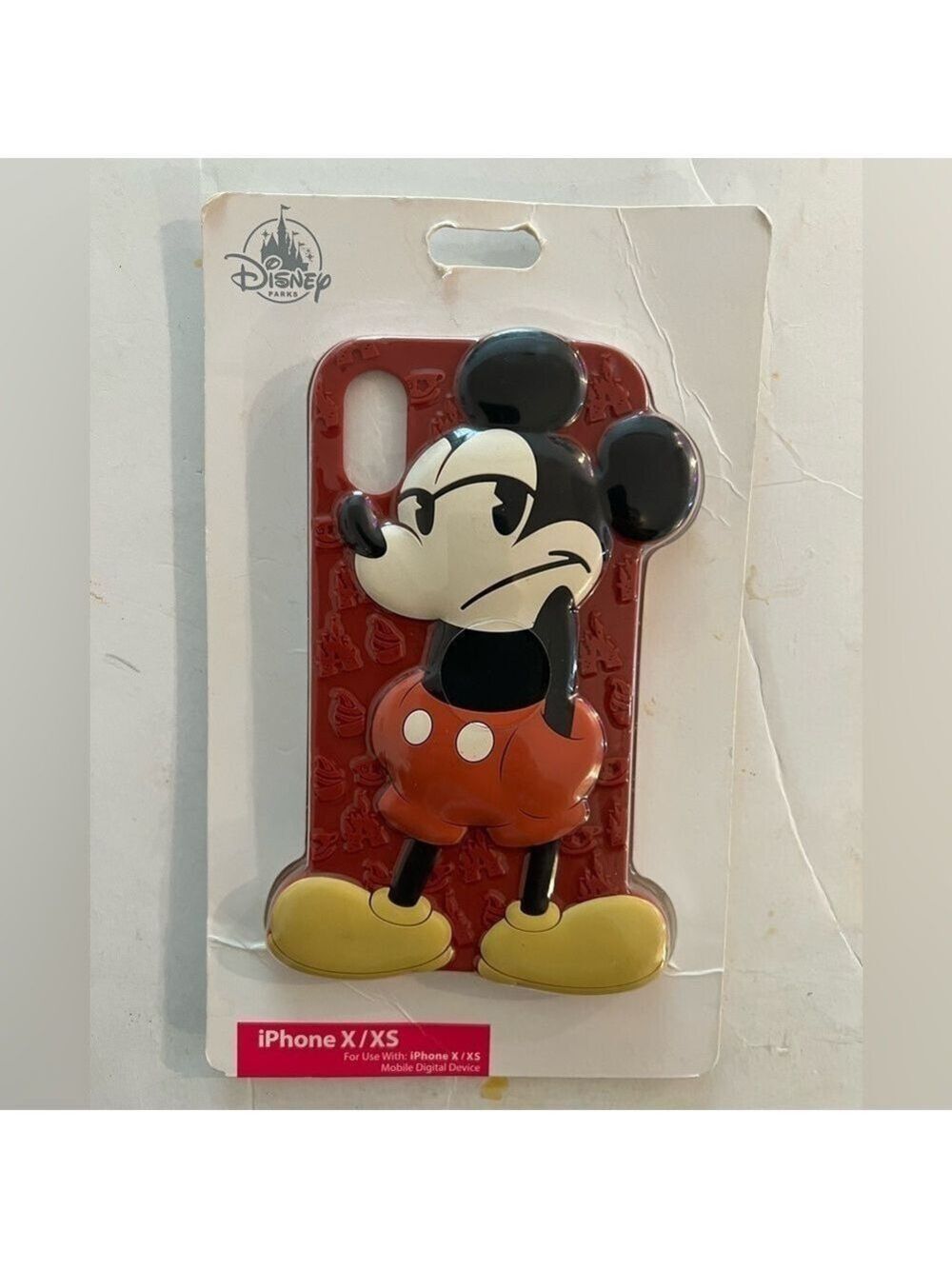 Disney Tech Retro Mickey Mouse Red Silicone iPhone X/ XS Cellphone Case